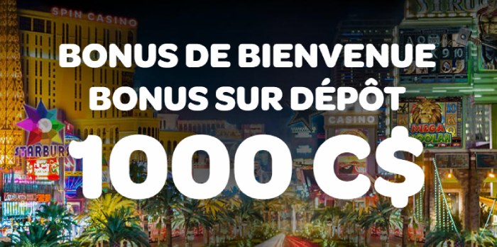 Bonus De Bienvenue Spin Casino